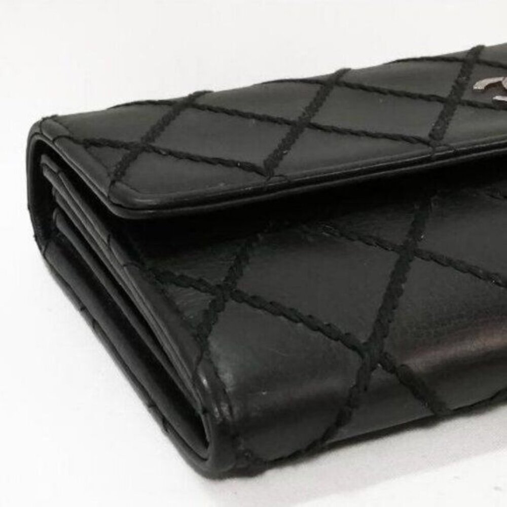 Authentic CHANEL CC Wild Stitch Lambskin Wallet on Chain Shoulder Crossbody - Picture 6 of 15